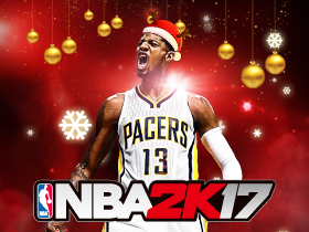 分享《NBA2K17》圣诞主题海报到微信朋友圈参与盖楼赢大奖